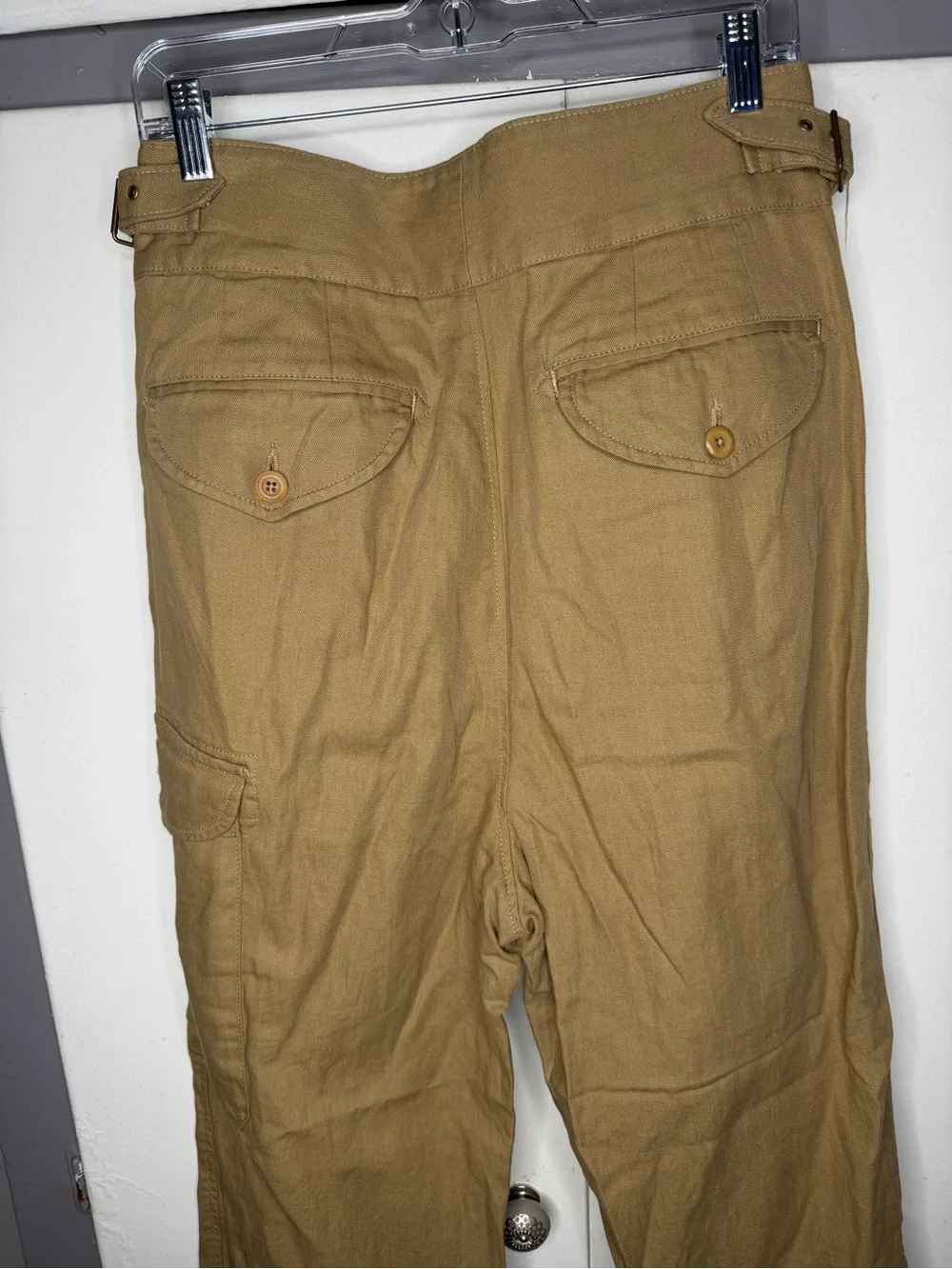 Banana Republic Womens 6 Brown Heritage Explorer Cargo Utility Safari Pant Linen